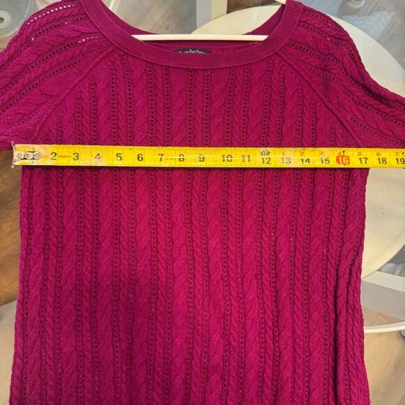 American Eagle Outfitters Women’s Open Knit 3/4 Sleeves Boatneck Sweater Size M - Picture 6 of 6